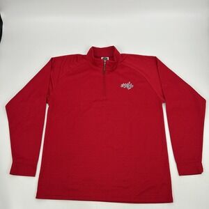 Washington Capitals NHL Shirt Men's‎ Large Red 1/4 Zip Pullover Long Sleeve NEW